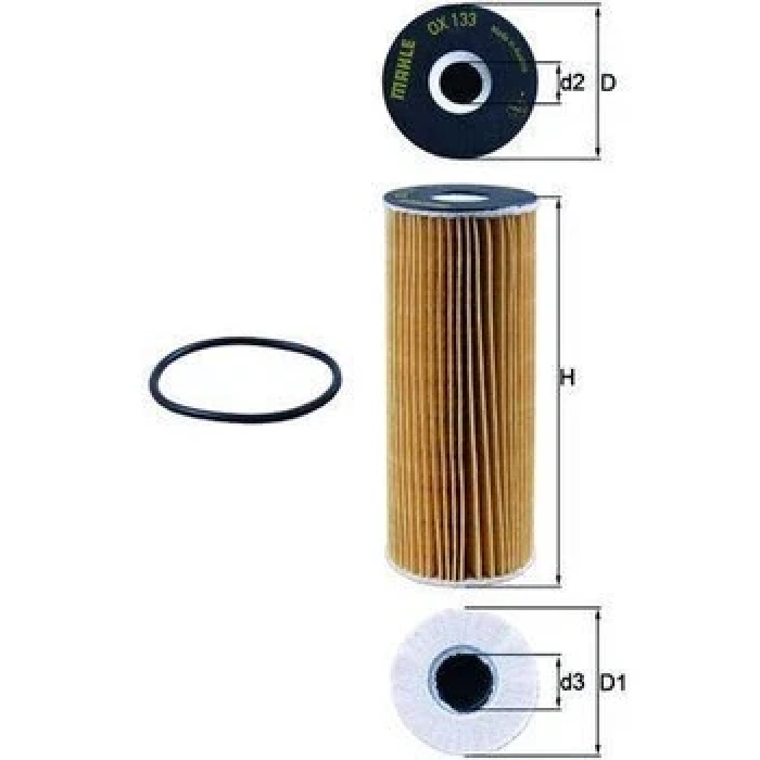 Оливний фільтр Mahle / Knecht OX133D