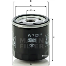 Оливний фільтр Mann-Filter W 712/75 (W 712/75)