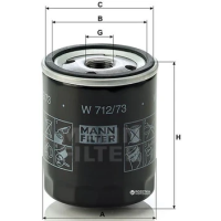 Оливний фільтр Mann-Filter W 712/73 (W 712/73)