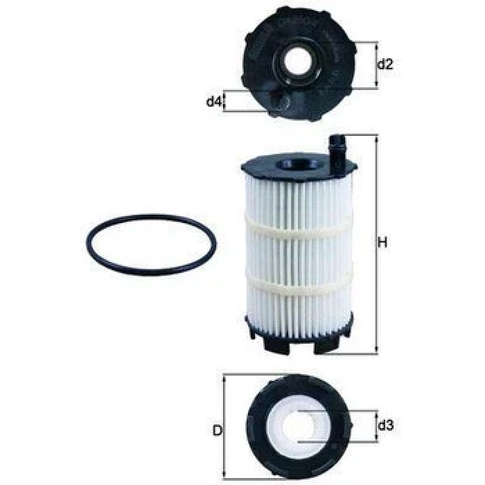 Оливний фільтр Mahle / Knecht OX350/4D