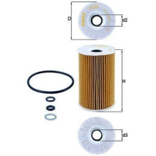 Оливний фільтр Mahle / Knecht OX351D