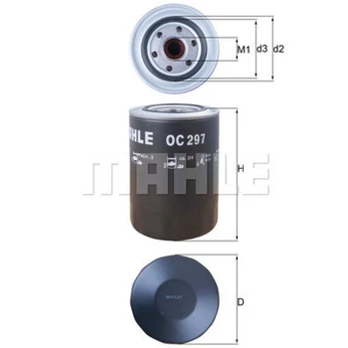 Оливний фільтр Mahle / Knecht OC297