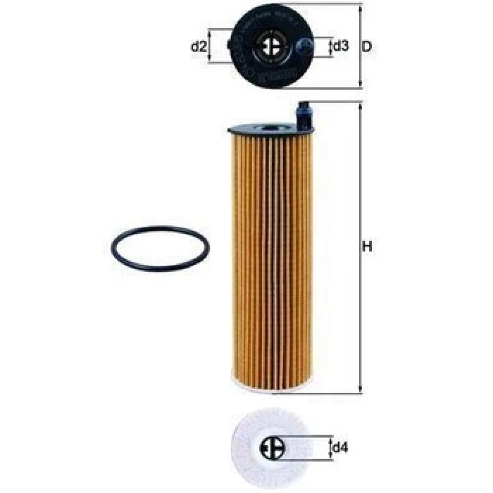 Оливний фільтр Mahle / Knecht OX823/6D