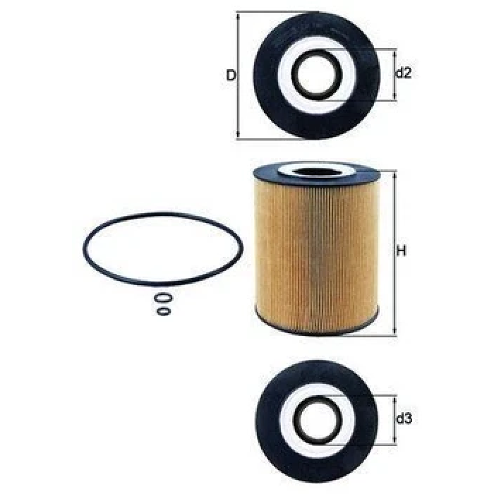 Оливний фільтр Mahle / Knecht OX146D