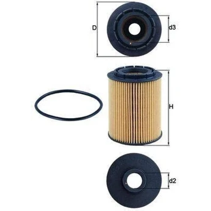 Оливний фільтр Mahle / Knecht OX160D