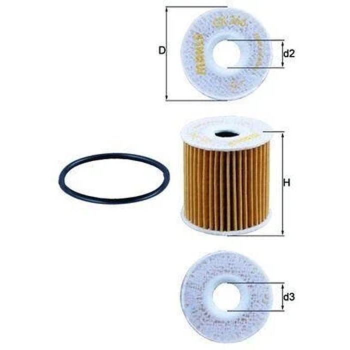 Оливний фільтр Mahle / Knecht OX346D