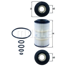 Оливний фільтр Mahle / Knecht OX345/7D