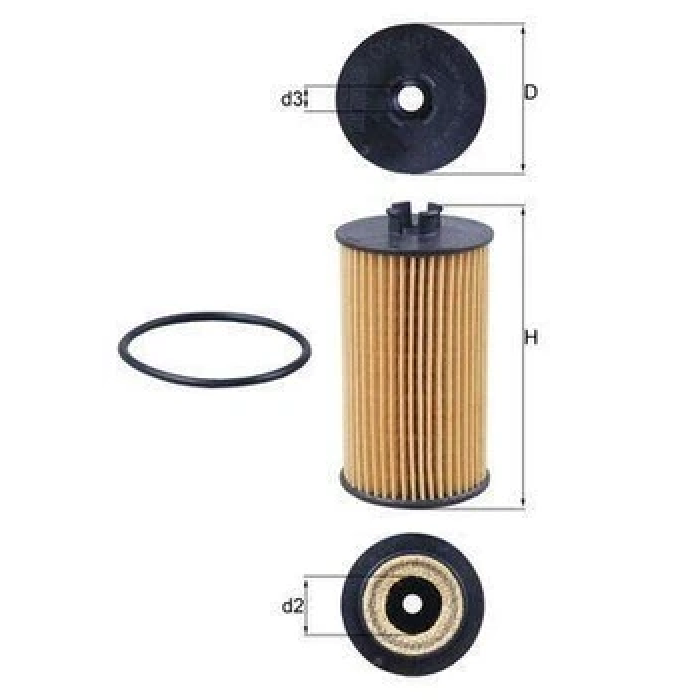 Оливний фільтр Mahle / Knecht OX341D