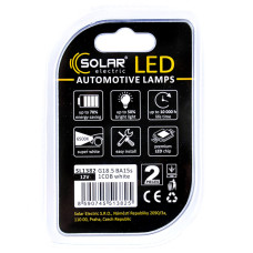 Автолампа Solar LED 12V G18.5 BA15s white, 2шт