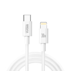 Кабель Brevia Type-C to Lightning 30W 1м, білий box (55100WCLC1)