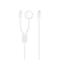 Бездротовий зарядний пристрій XO CX030 2в1 Type-c + Watch Charger білий