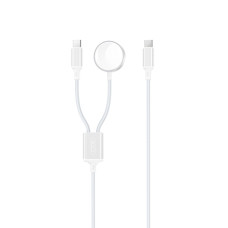 Бездротовий зарядний пристрій XO CX030 2в1 Type-c + Watch Charger білий