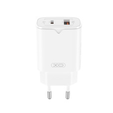 Мережевий зарядний пристрій XO L130 PD30W/QC18W 1USB-C+1USB-A білий