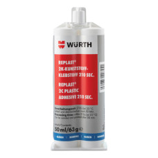 Клей Wurth Replast Me 210 секунд для пластика чорний 50мл