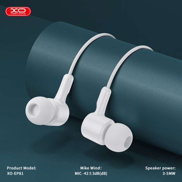 Навушники дротові XO EP81 Sunflower In-Ear Type-C білі