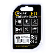 Автолампа Solar LED 12V G18.5 BA15s 8SMD white, 2шт