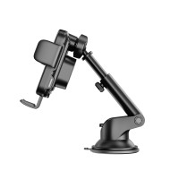 Тримач телефону автомобільний XO з бездротовою зарядкою WX036 Automatic Arm Clamp Type Wireless чорний