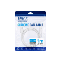 Кабель Brevia Type-C to Lightning 30W 1м, білий ZIP (51100WCLZ1)
