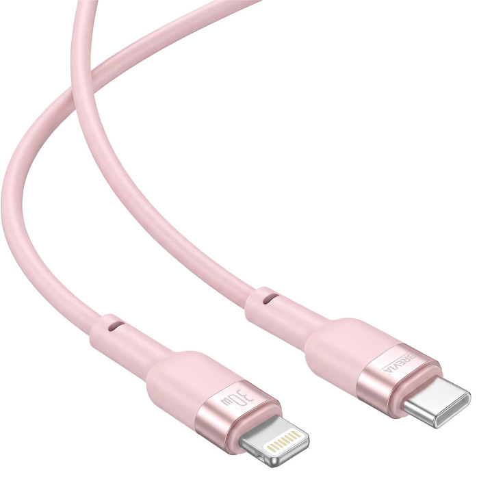 Кабель Brevia Type-C to Lightning 30W 1,2м, рожевий box (52120PCLC1)