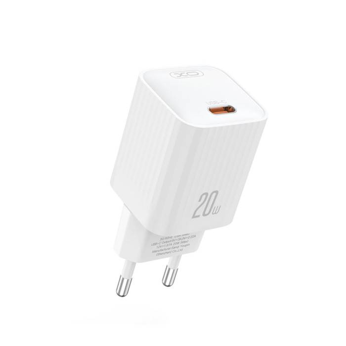 Мережевий зарядний пристрій XO L146 PD20W Single USB-C білий