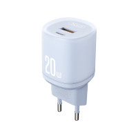 Мережевий зарядний пристрій XO L144 PD20W 1USB-A+1USB-C синій