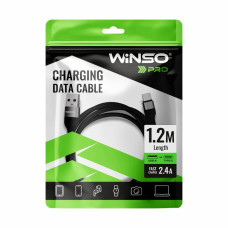 Кабель Winso Pro USB to Type-C TPE+плетіння 1,2м чорний