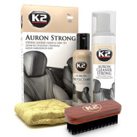Набір для догляду за шкіряною оббивкою К2 Auron Strong Set з щіткою та мікрофіброю