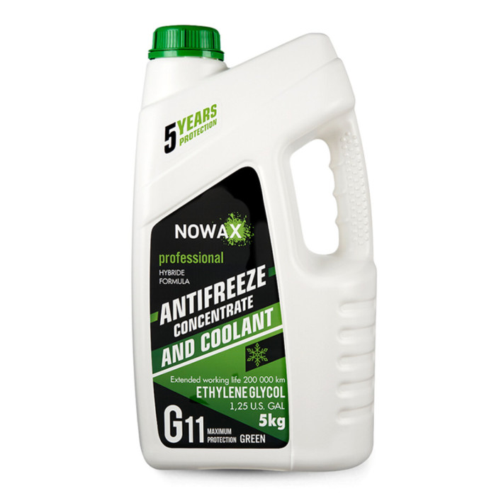 Антифриз Nowax Green G11 зелений концентрат 5кг
