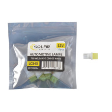 Автолампа Solar LED 12V T10 W2.1x9.5d 1COB white 10шт