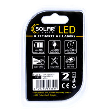 Автолампа Solar LED 12V SV8.5 T11x39 6SMD white, 2шт
