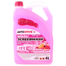 Омивач скла AutoDrive -22°C зимовий Bubble Gum готовий 4л