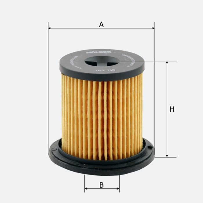 Фільтр паливний Molder Filter KFX 73D (WF8315, KX183D, PU731X)