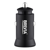 Автомобільний зарядний пристрій Brevia ePower DualCharge 30W 1xUSB-C+1xUSB-A чорний