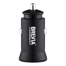 Автомобільний зарядний пристрій Brevia ePower DualCharge 30W 1xUSB-C+1xUSB-A чорний