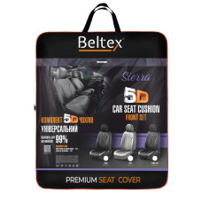 Комплект, 5D чохли для передніх сидінь Beltex Sierra, black-red 2шт
