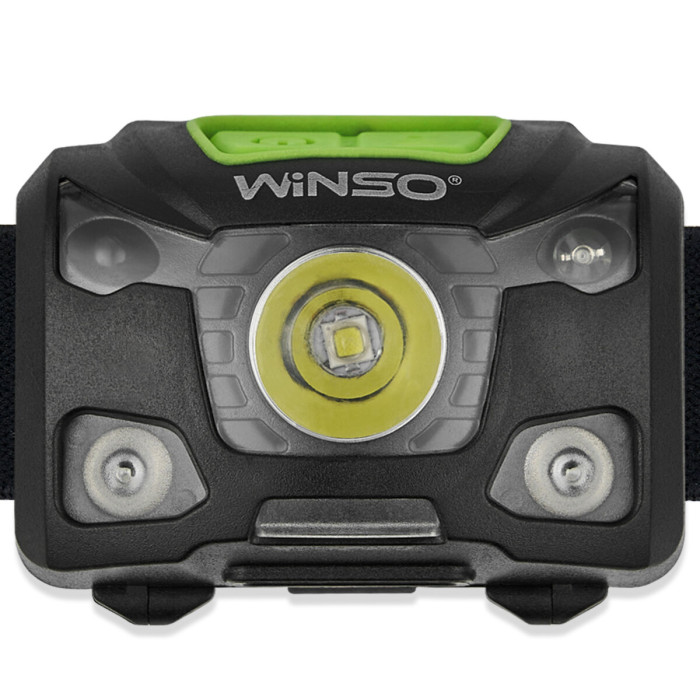 Ліхтар налобний Winso 250Lm, 5W XPG, 1200mAh/3xAAA, з сенсором білий/червоний
