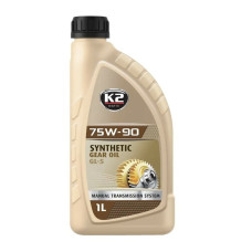 Трансмісійне масло K2 Synthetic Gear Oil 75W-90 GL5 1л