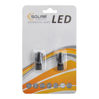 Автолампа Solar LED 12V T10 W2.1x9.5d 1SMD 0,5W with lens, 2шт