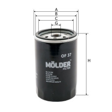 Фільтр масляний Molder Filter OF 37 (WL7070, OC47, W7195)