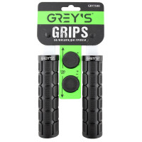 Гріпси керма Grey's з гумовим покриттям 130мм чорні 2шт GR17300