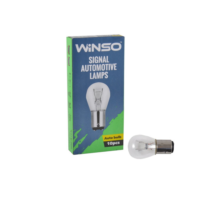 Лампа розжарювання Winso 12V P21/4W 21/4W BAZ15d, 10шт