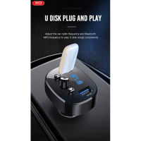 FM-трансмітер XO BCC02 Bluetooth+FM+USB Charging чорний