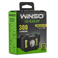 Ліхтар налобний Winso 300Lm, 3W+COB, 850mAh, білий/червоний