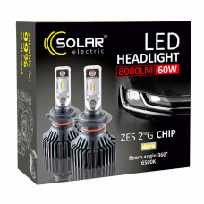 Автолампа Solar LED H11 12/24V 6500K 8000Lm 60W ZES Chip