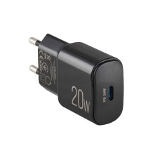 Мережевий зарядний пристрій Brevia ePower PD20W USB-C чорний