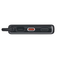 Повербанк (Power Bank) Brevia ePower 10000mAh 22,5W SuperSlim LCD чорний металік + кабель