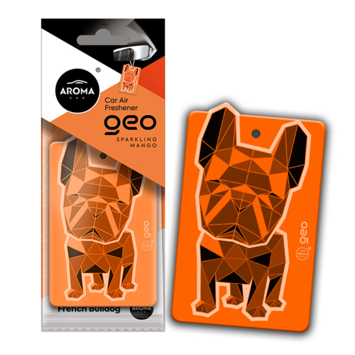 Ароматизатор Aroma Car Cellulose Geo Dog - Orange Sparkling Mango сухий