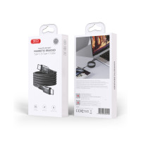 Кабель XO Magnetic Braided Type-C to Type-C 60W 1м чорний