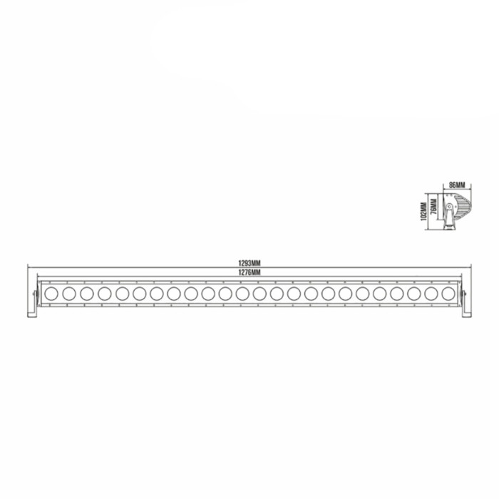 Автолампа світлодіодна Belauto Cree Combo LED (24*10w)