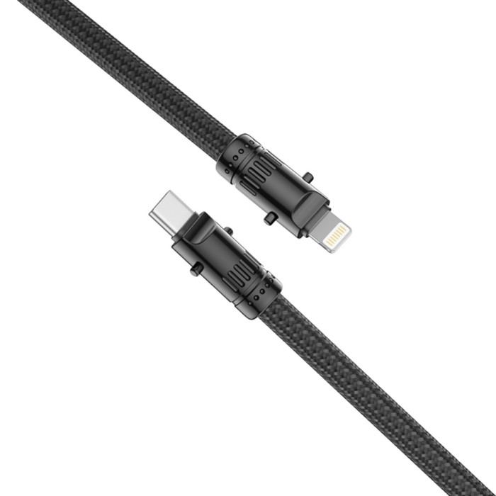 Кабель XO Lanyard Bullet Type-C to Lightning 27W 1,2м чорний